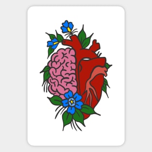 Traditional Style Heart & Brain Magnet